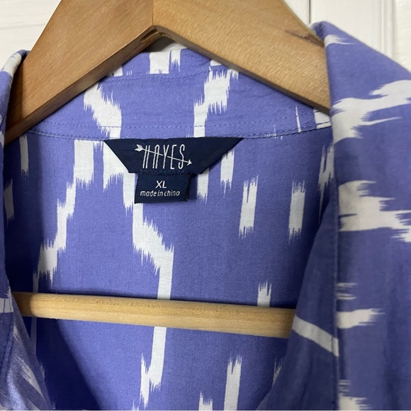 Hayes ikat print button down shirt - Picture 4 of 7